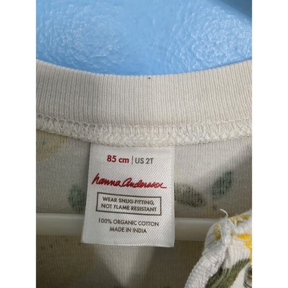Hanna Andersson One Piece 85/2T Lemon Fruit Sleeper Pajamas - Picture 4 of 4